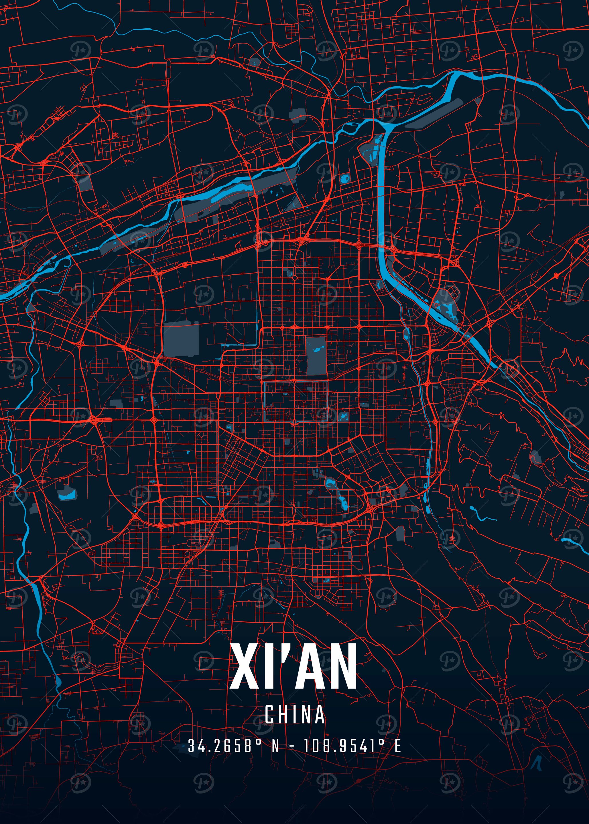 Xi'an City Map