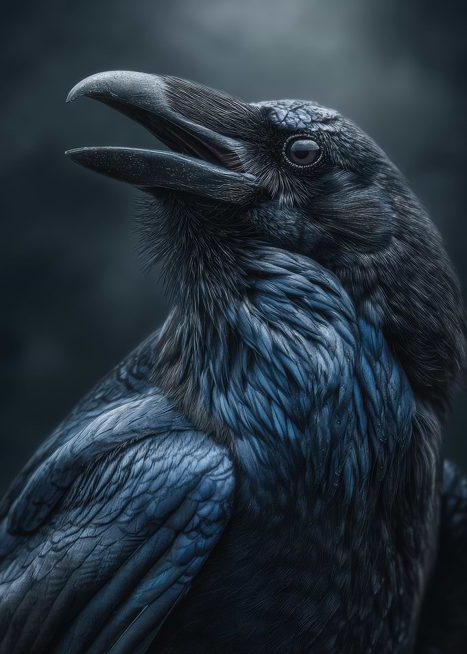 Detailed Raven Portrait