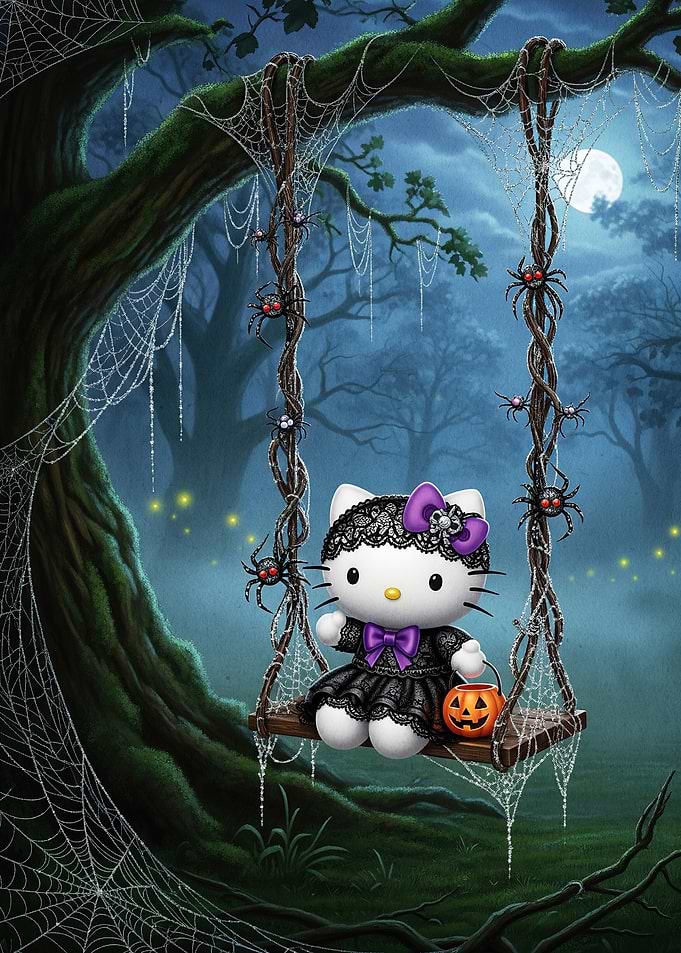 Cat Animal Halloween Swing
