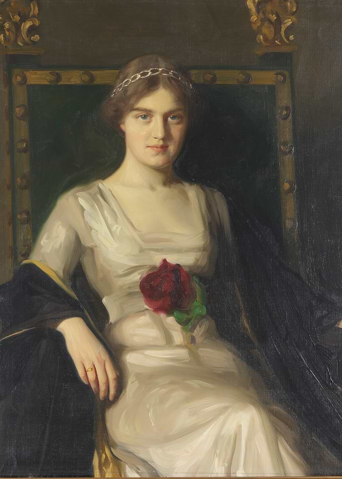 Portrait of a Woman with Rose