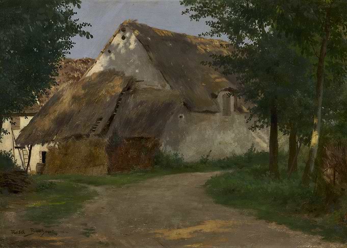 Rural Farmhouse Landscape Painting