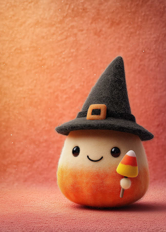 Cute Candy Corn Witch