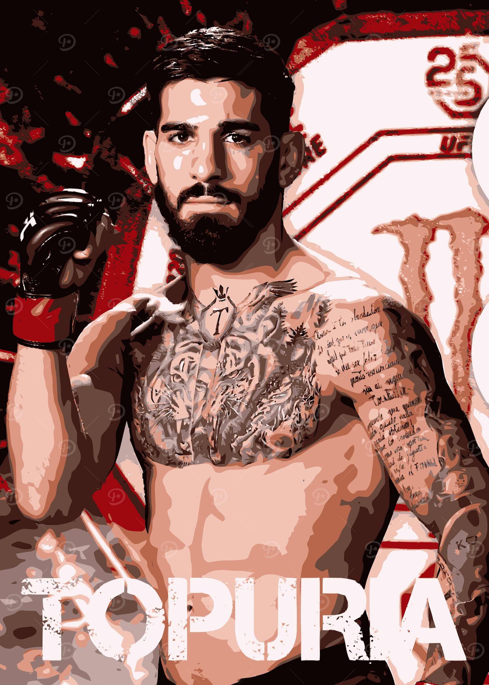 Ilia Topuria MMA Fighter Portrait