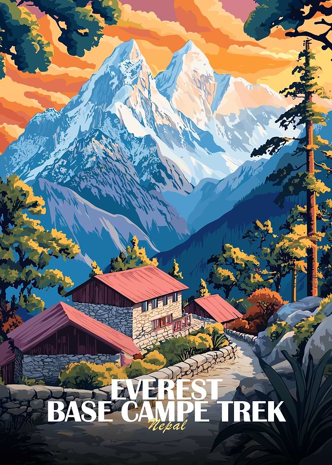 Everest Base Camp Trek Nepal Art