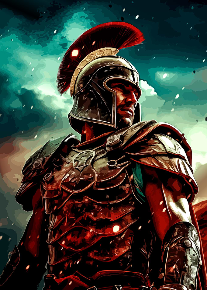 Spartan Warrior Digital Art