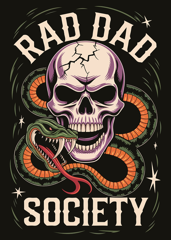 Rad Dad Society Skull and Snake