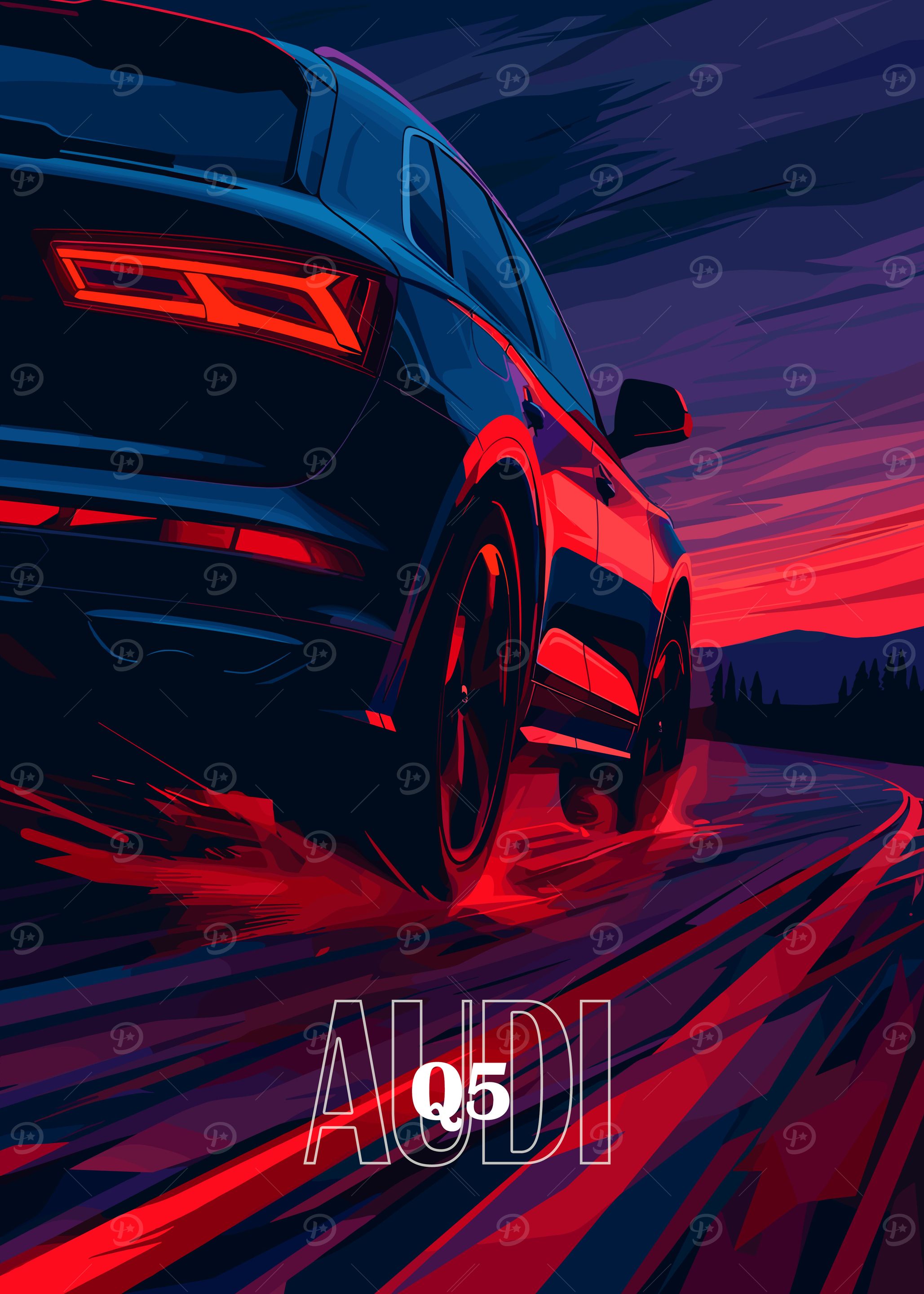 Audi Q5 Car Illustration