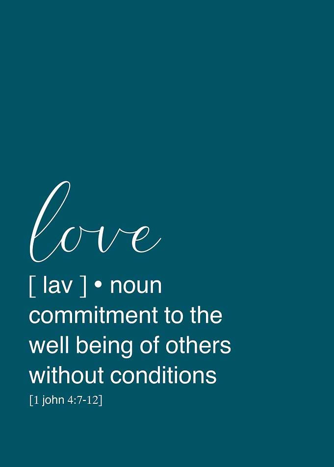 Love Definition Typography Art Print