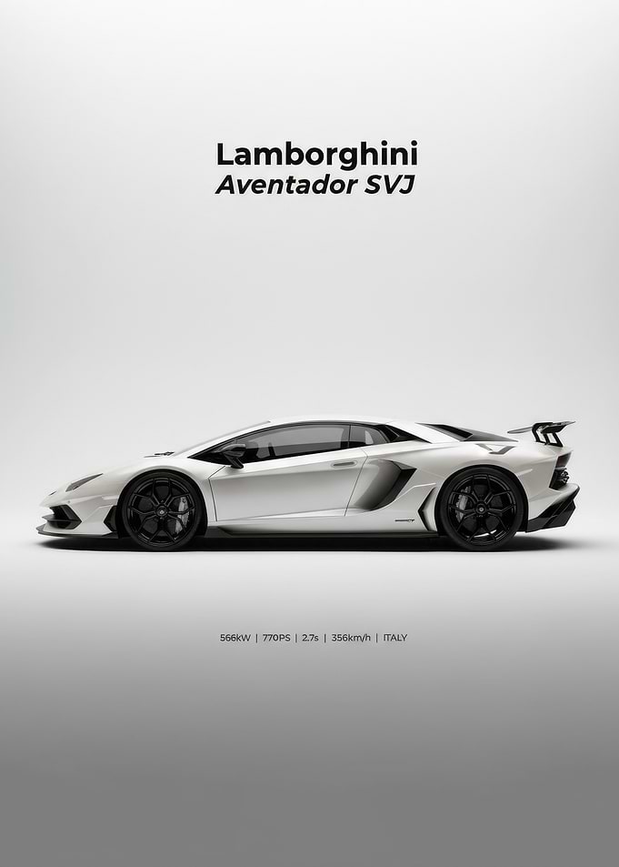 Lamborghini Aventador SVJ White C