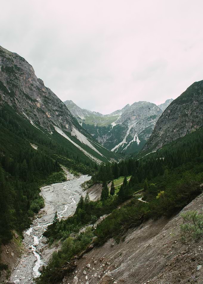 Mountain Valley Landscape with River