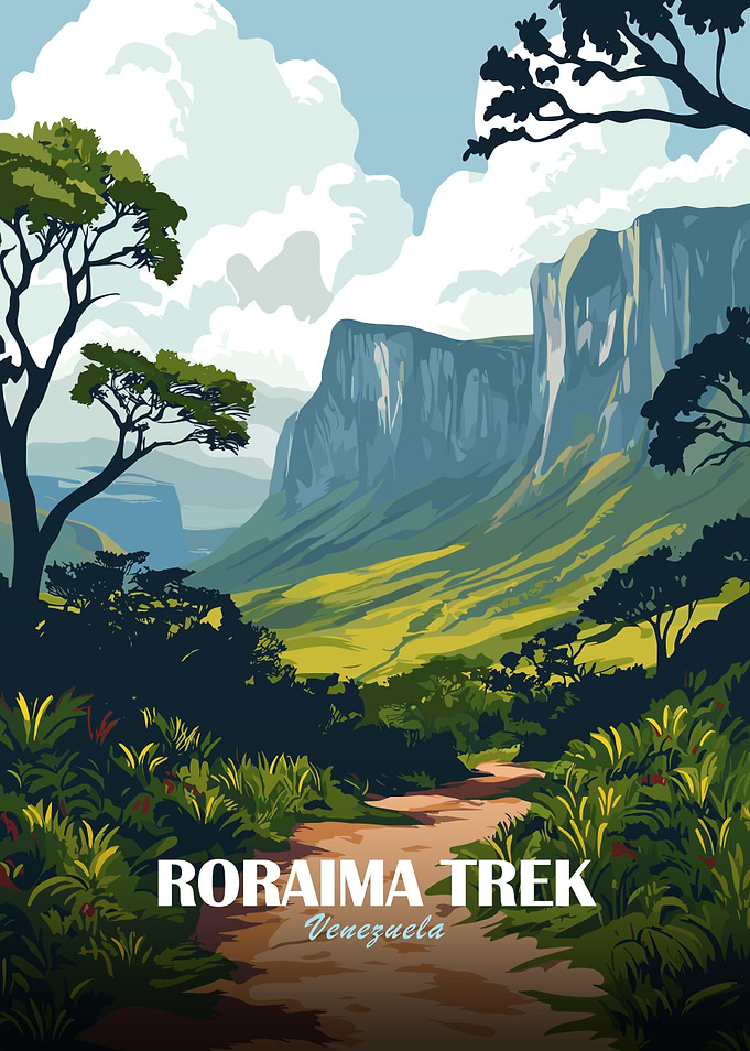 Roraima Trek Venezuela Travel Poster