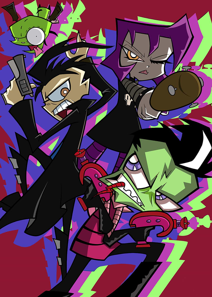 Invader Zim characters cartoon illustration