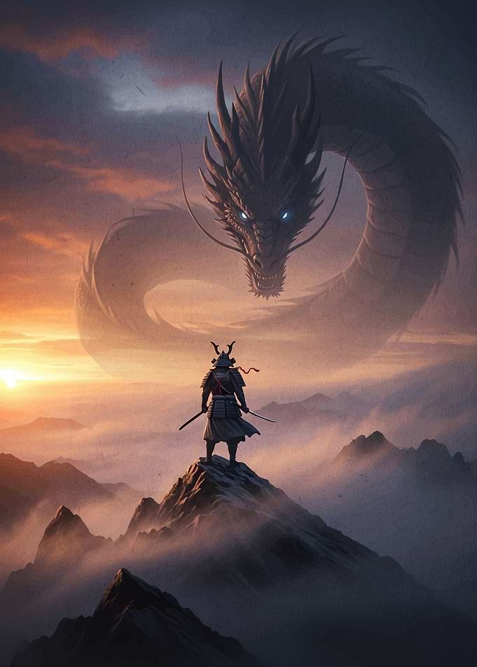 Samurai and Dragon Mountain Peak