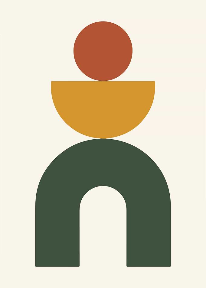Abstract Geometric Shapes Art Print