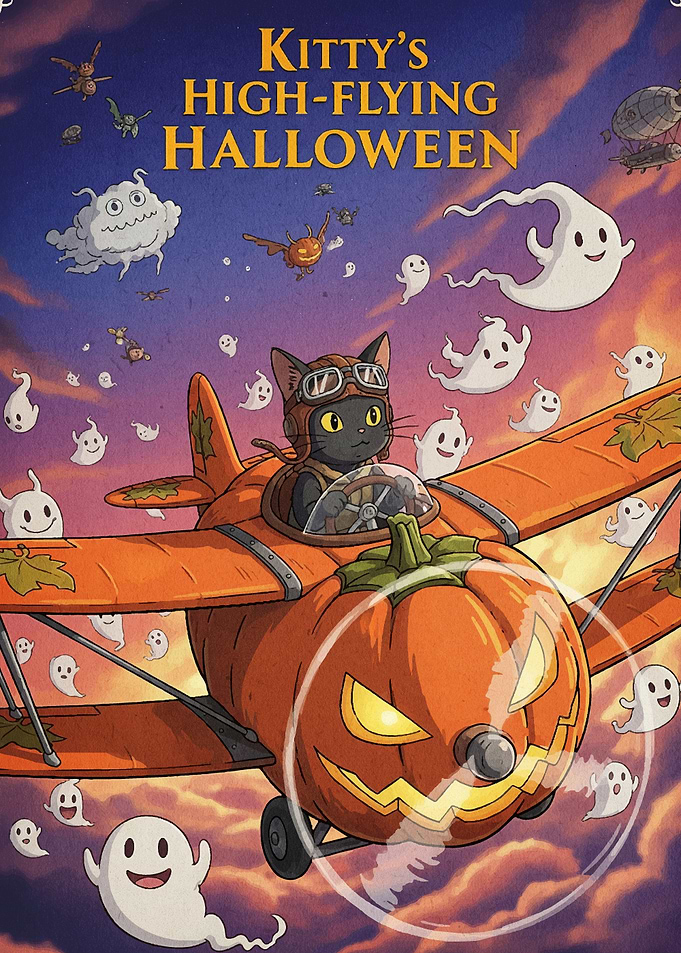 Kitty's High-Flying Halloween