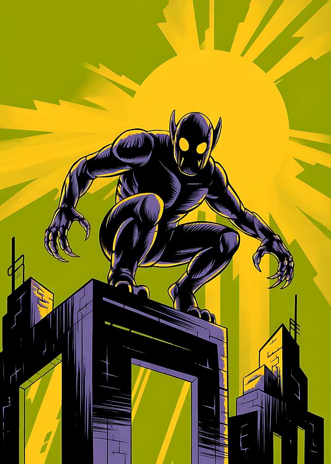 Night Creature on Skyscraper