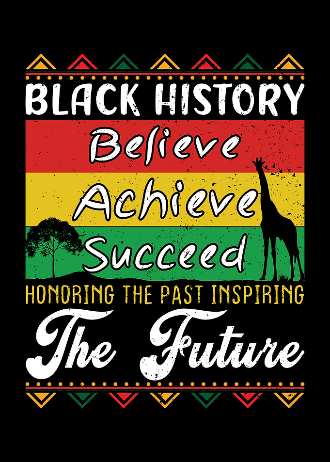 Black History Believe Achieve Succeed