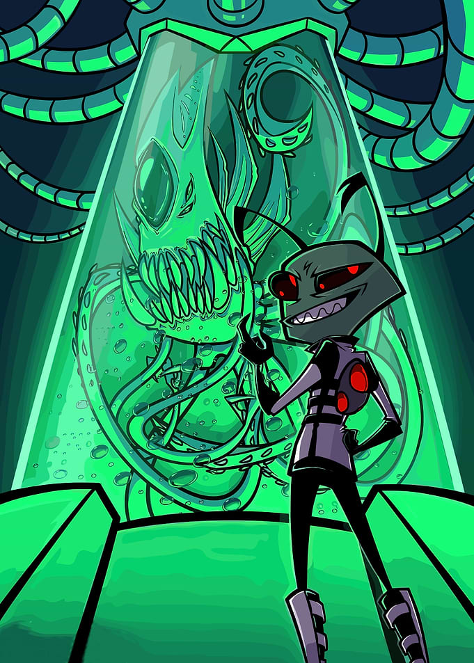 Invader Zim with Monster in Tank