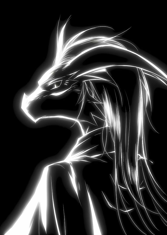 Glowing Dragon in the Dark