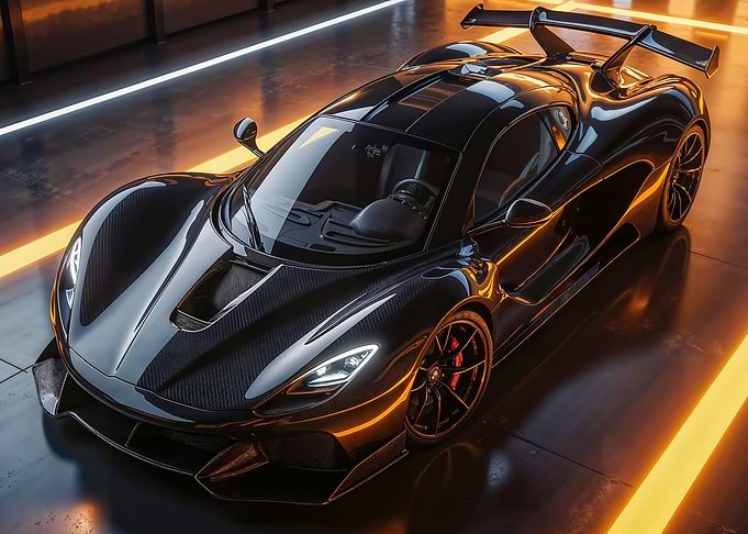 Sleek Black Sports Car