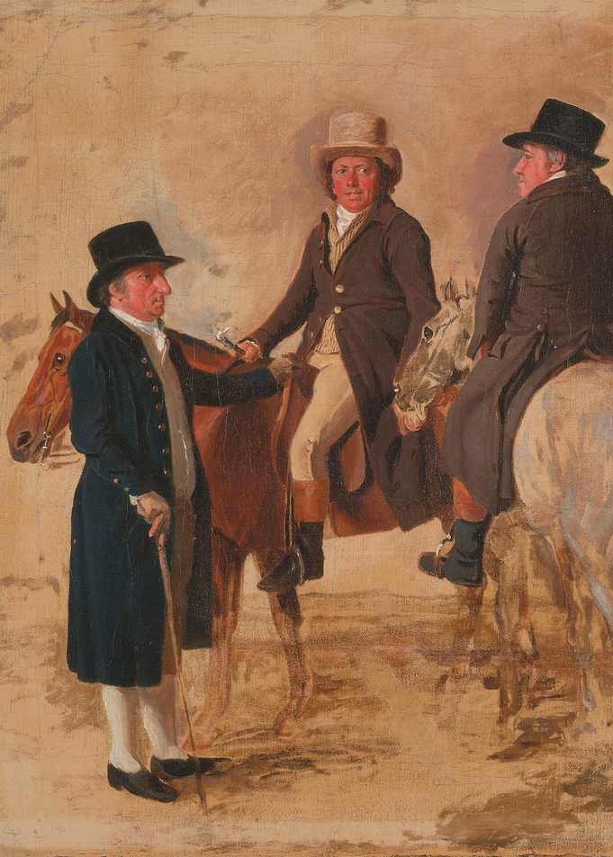 Equestrian Portrait with Three Men