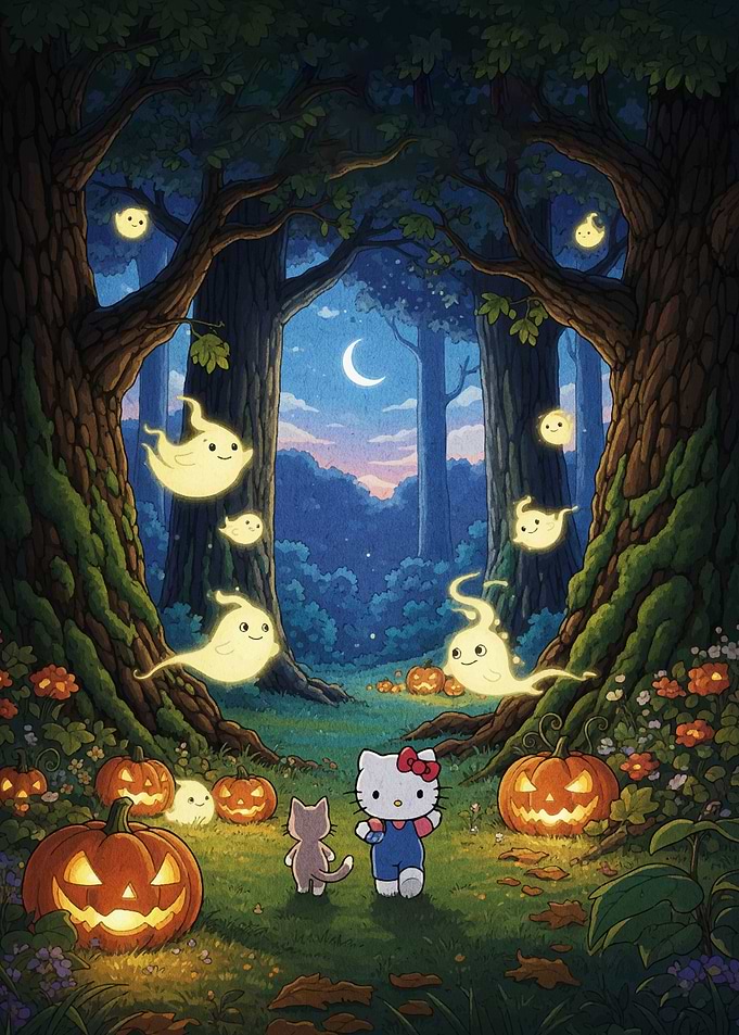 Hello Kitty Halloween Forest