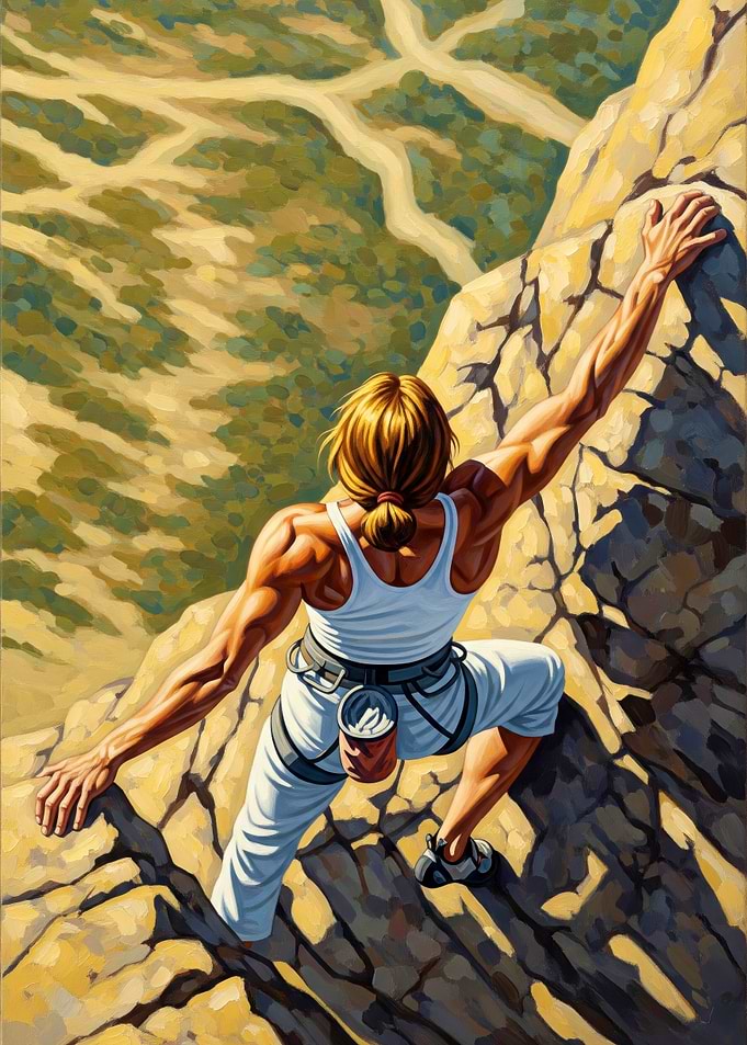 L'ASCENSION FINALE (The Final Ascent) - Original Art Deco Artwork
