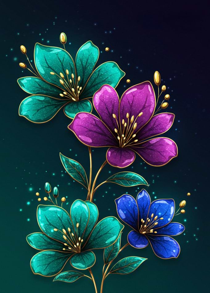 Elegant Floral Arrangement on Dark Background