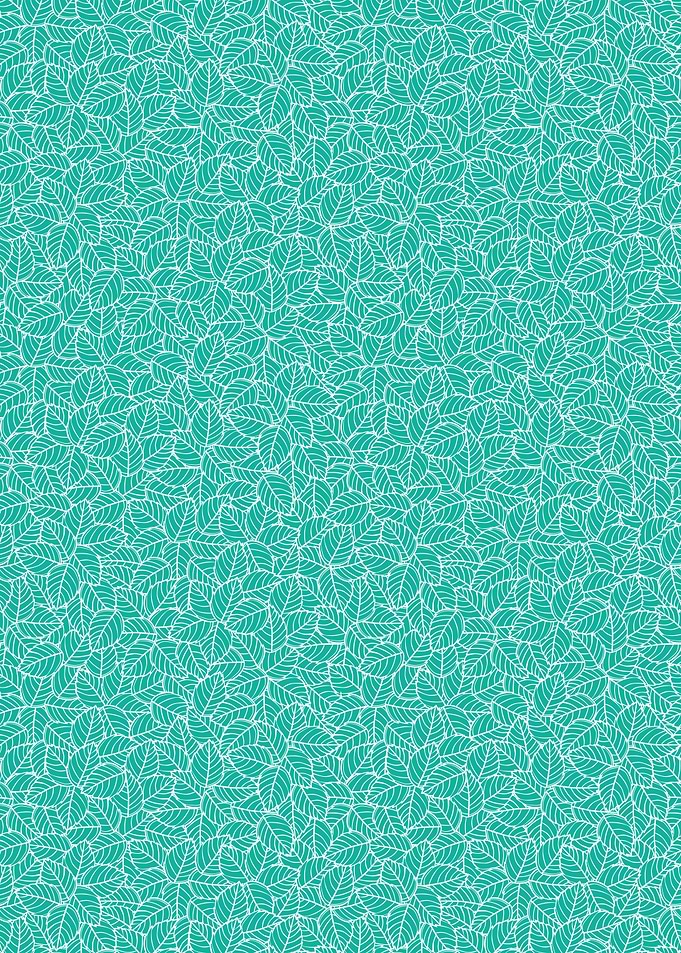 Teal Leaf Pattern