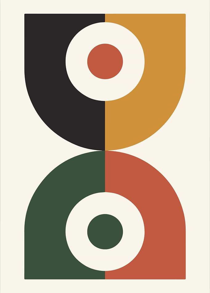 Abstract Geometric Shapes Art Print