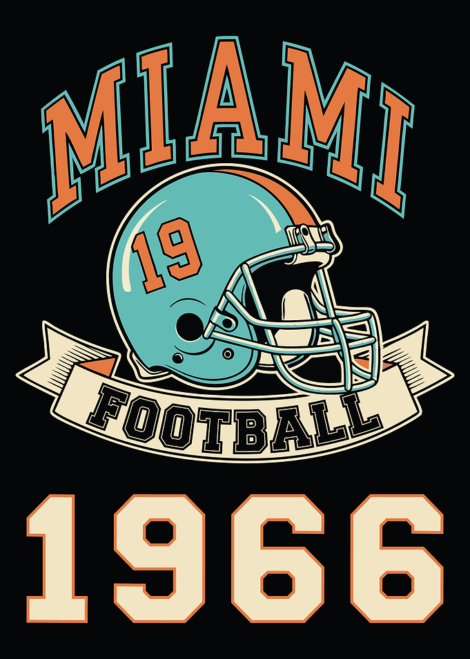 Miami Football 1966 Retro Design