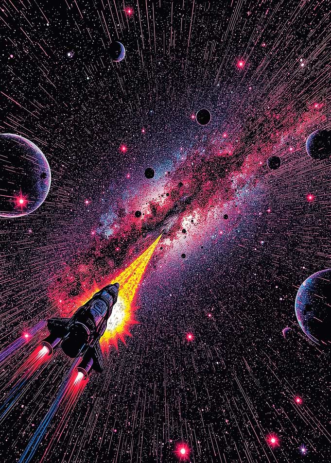 Spaceship in Galaxy