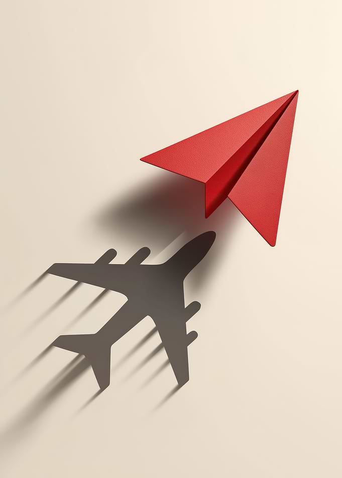 Red Paper Airplane