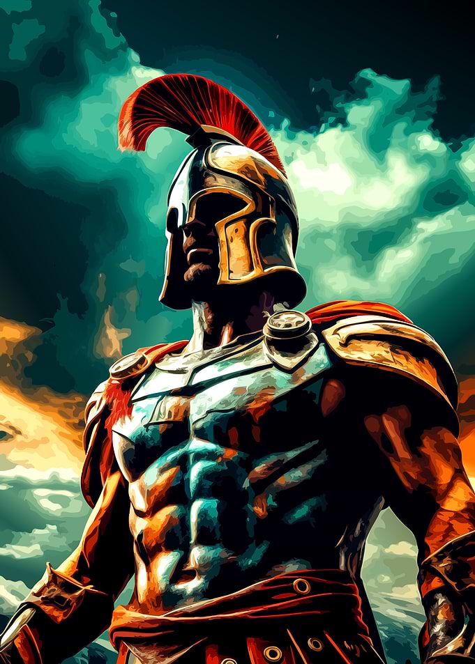 Spartan Warrior Digital Art