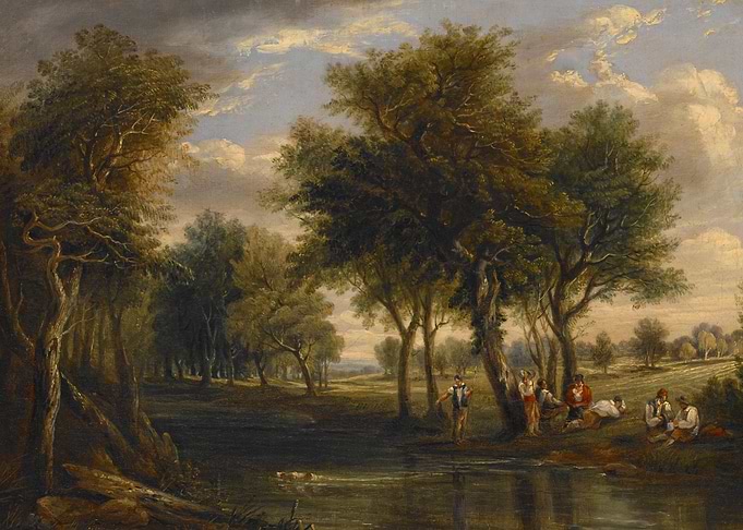 Landscape with Figures by a River