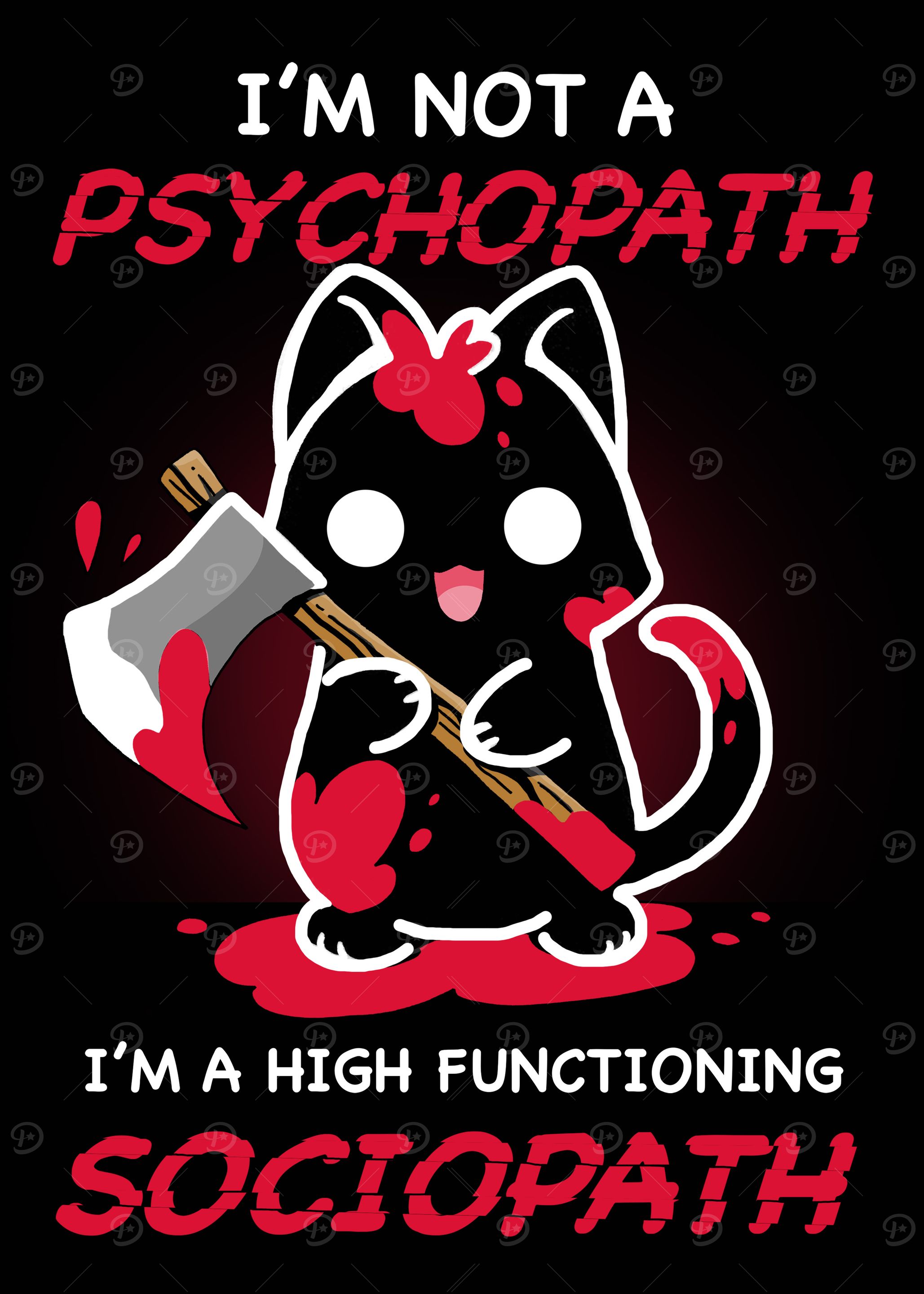 Psychopathic Cat with Axe