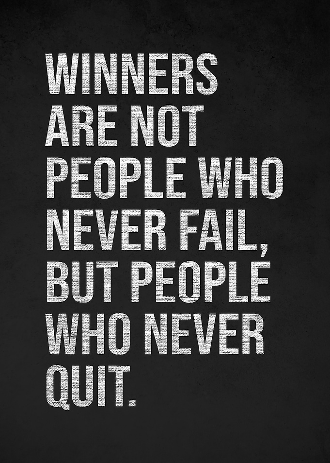 Motivational Quote: Winners Never Quit