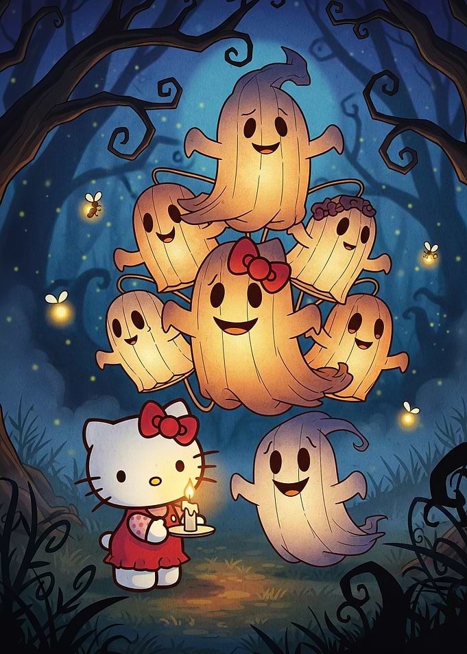 Cat Animal Ghostly Friends
