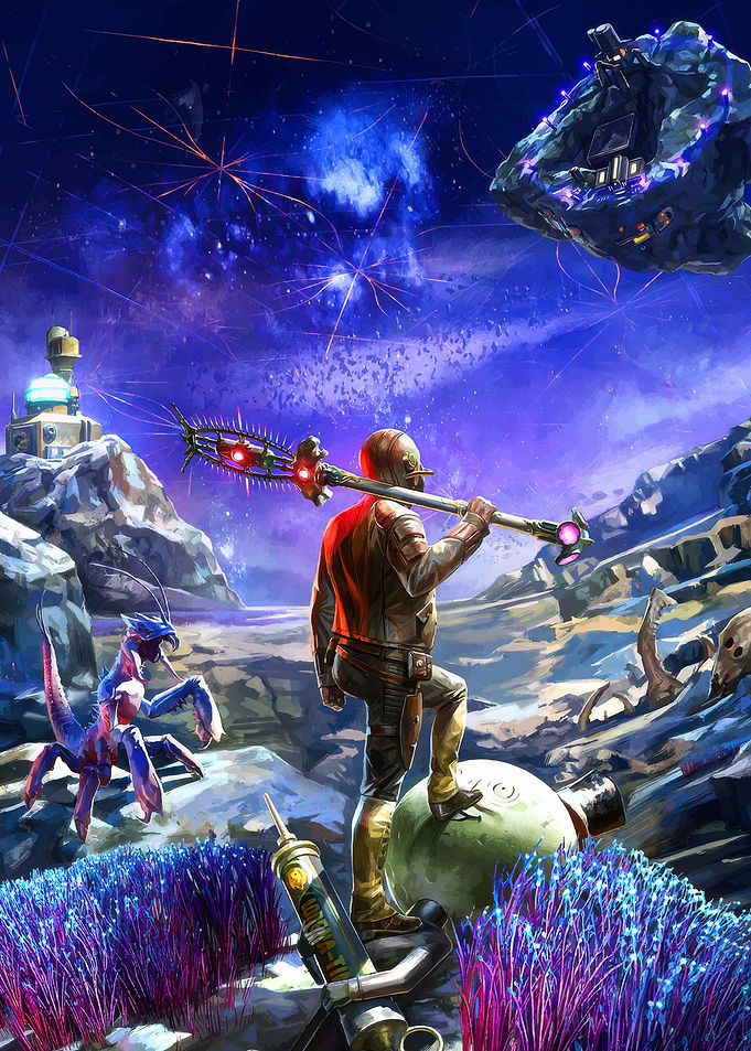 Sci-Fi Explorer on Alien Planet