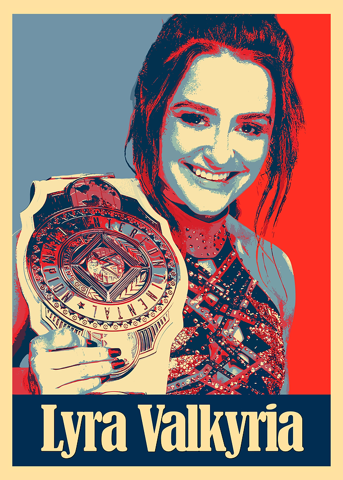 Lyra Valkyria Wrestling Champion Poster Art