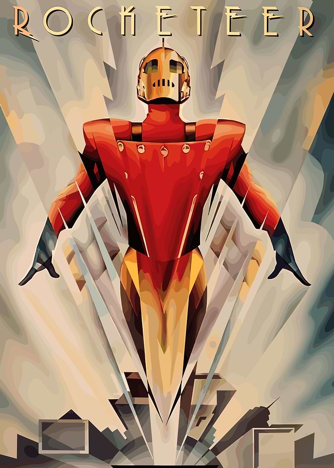 The Rocketeer Art Deco Poster
