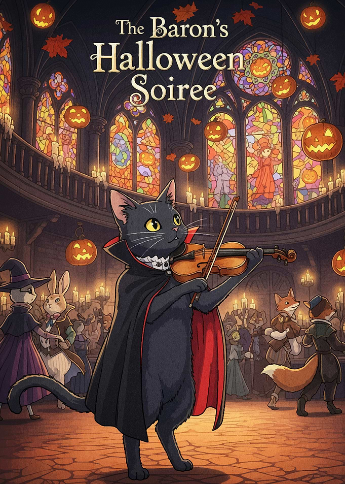 The Baron's Halloween Soiree Illustration