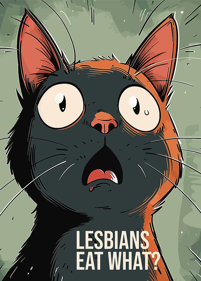 Shocked Cat Cartoon Art
