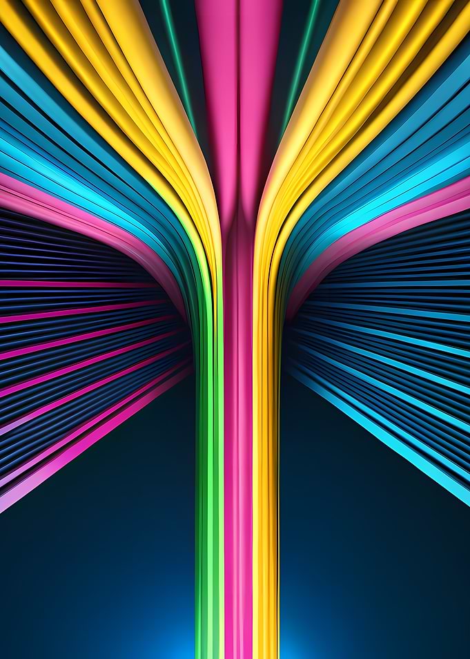 Chromatic Velocity Tunnel with Converging Neon Lanes