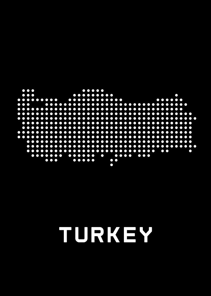 Turkey Map Dotted Minimalist
