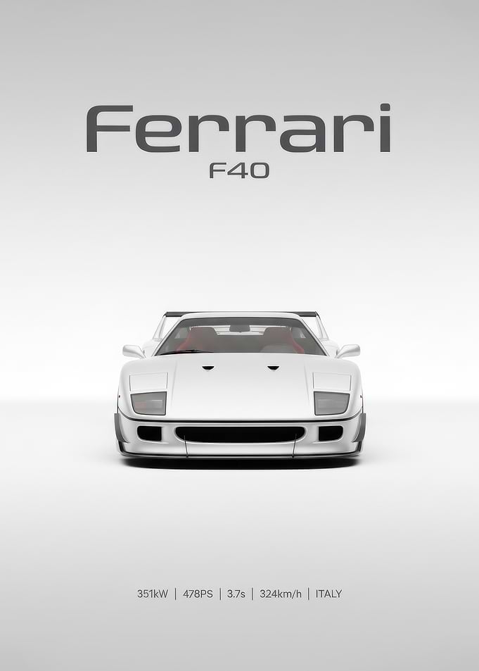Ferrari F40 Front View