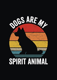 Dogs are my spirit animal Retro Design