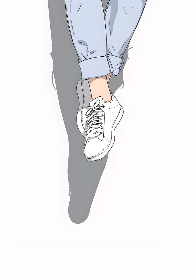 Casual Style: Jeans and White Sneakers