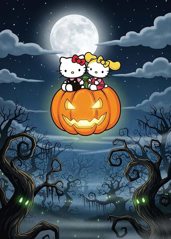 Cat Animal Halloween Pumpkin Night