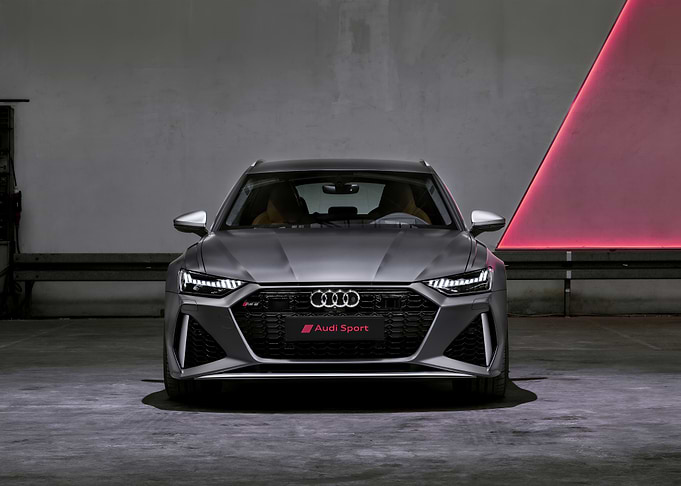 Gray Audi RS6 Sport Front View